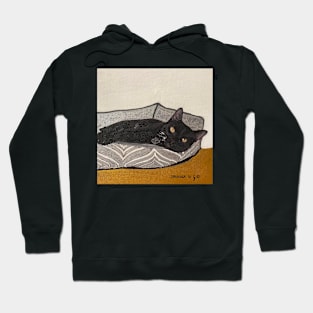 Black Cat in Bed Hoodie